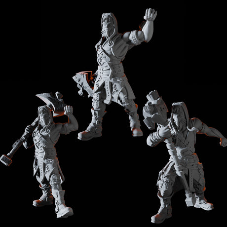 Hammer Wielding Bandit Miniature for Dungeons and Dragons, Pathfinder or other TTRPGs