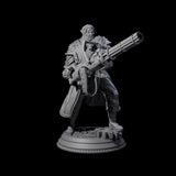 Happy Mini Gun Orc Miniature for Dungeons and Dragons, Pathfinder or other TTRPGs