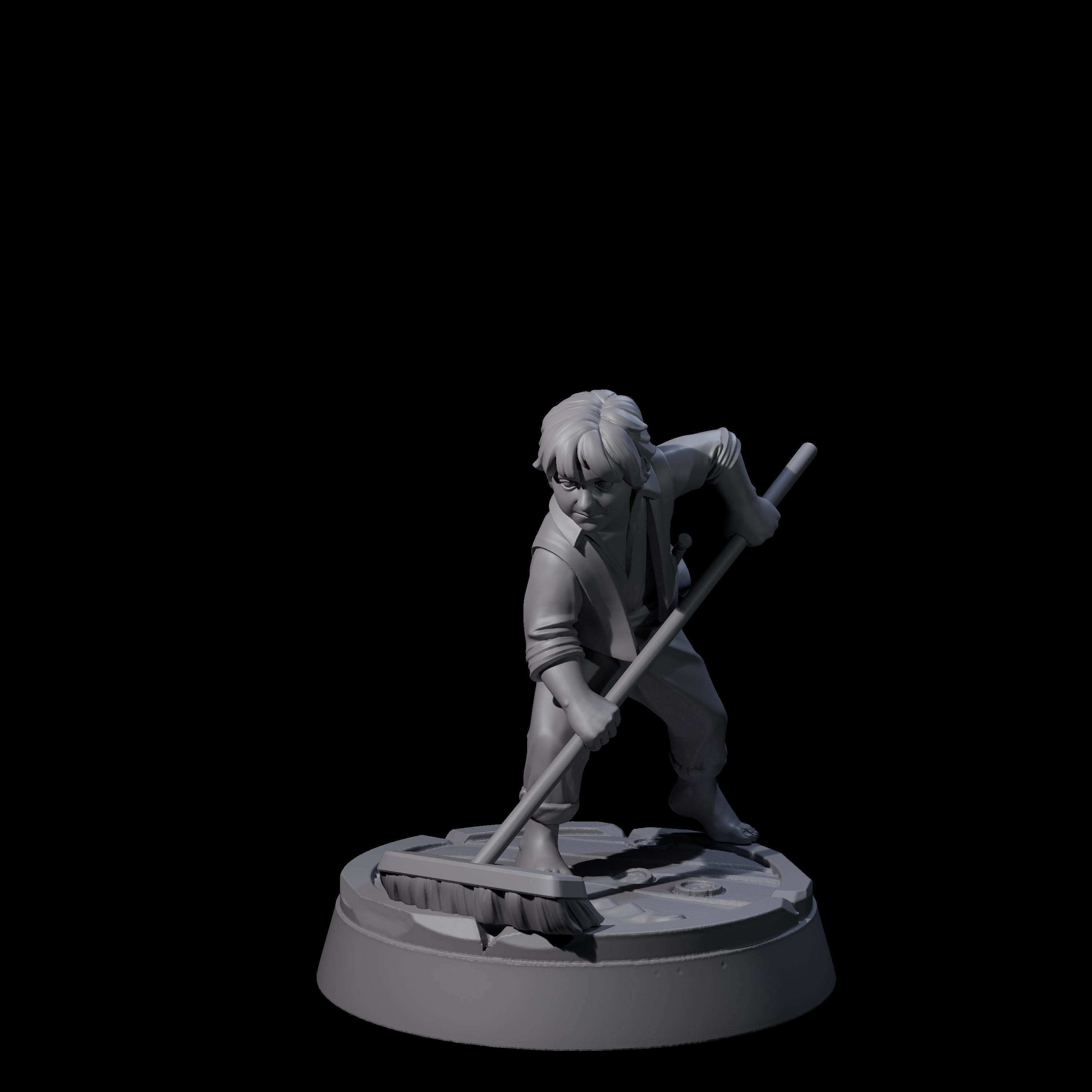 Hard Working Human Cabin Boy Miniature for Dungeons and Dragons, Pathfinder or other TTRPGs