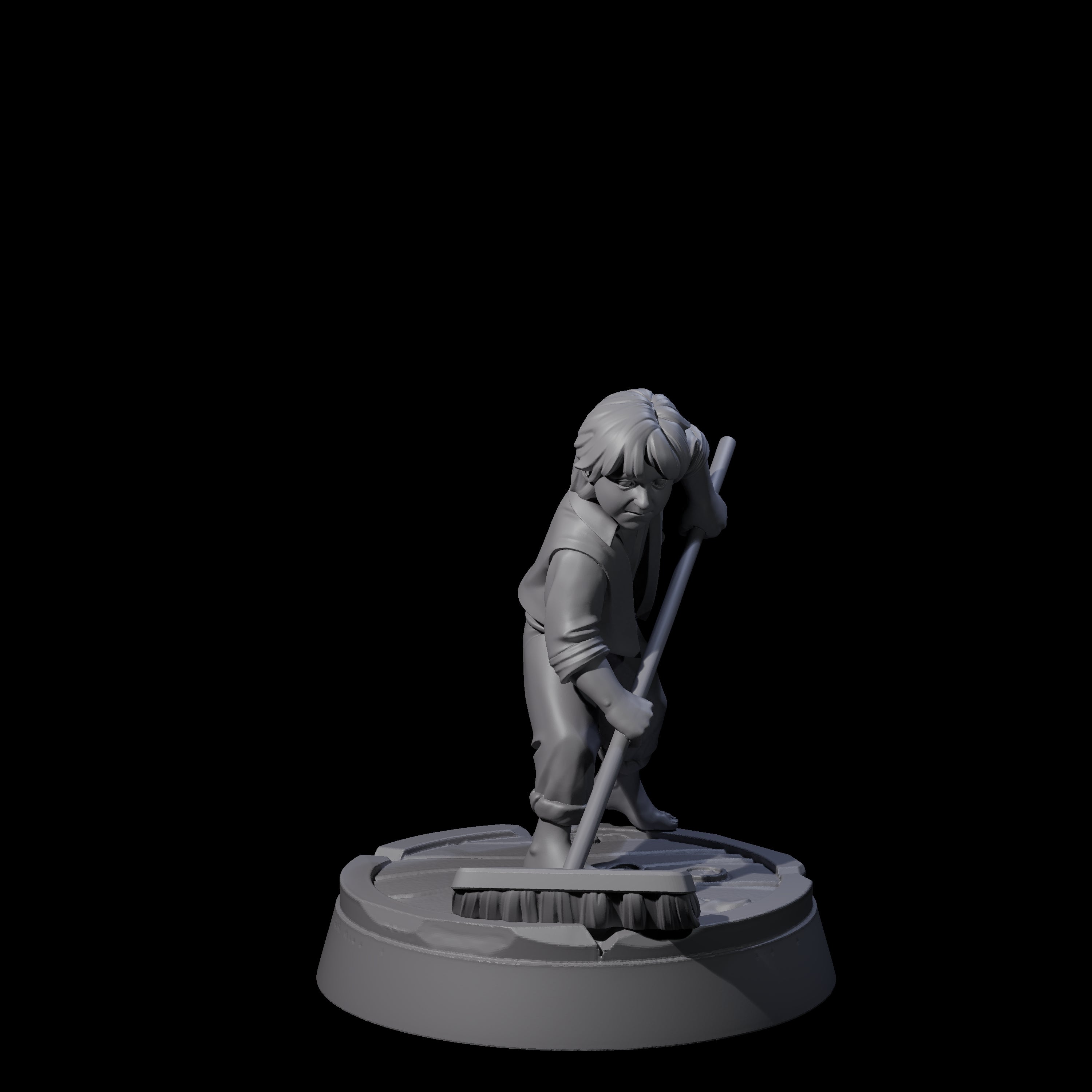 Hard Working Human Cabin Boy Miniature for Dungeons and Dragons, Pathfinder or other TTRPGs