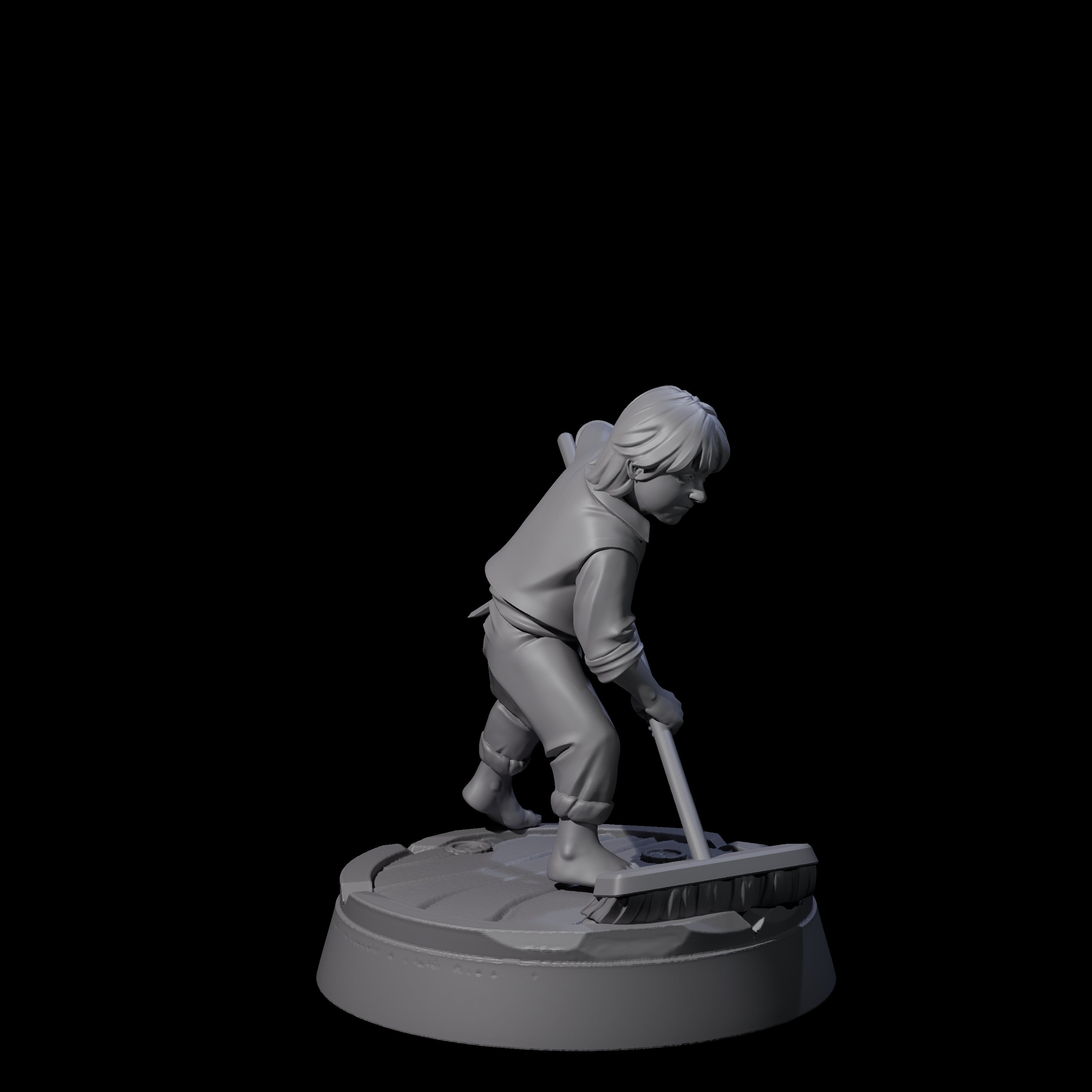 Hard Working Human Cabin Boy Miniature for Dungeons and Dragons, Pathfinder or other TTRPGs