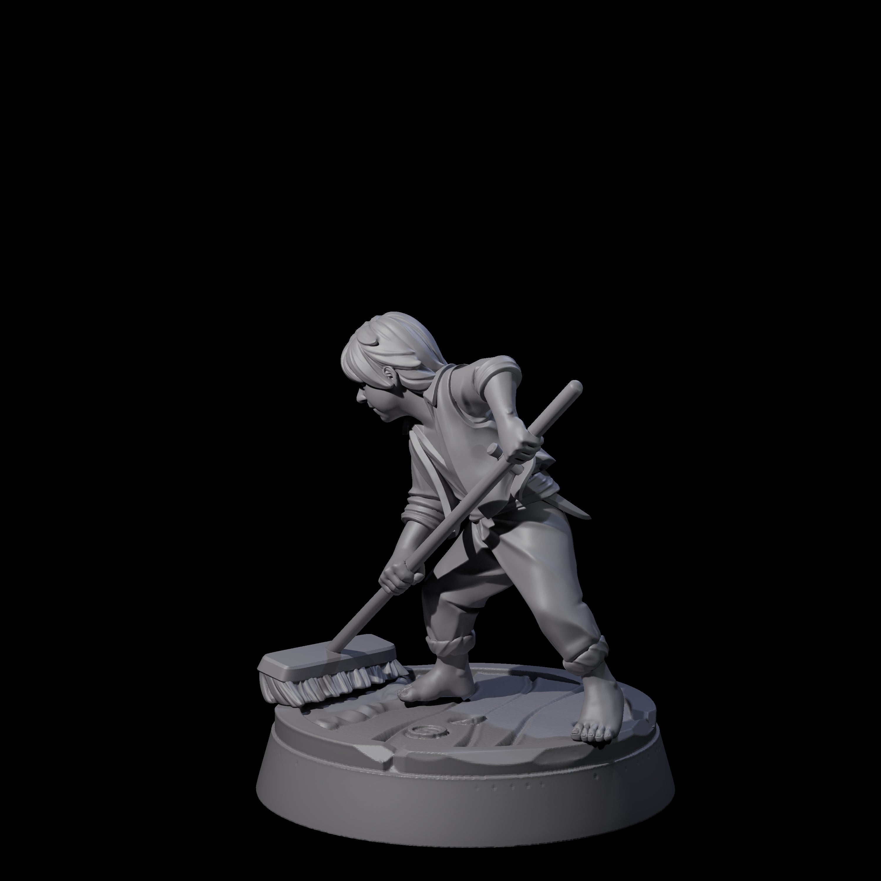 Hard Working Human Cabin Boy Miniature for Dungeons and Dragons, Pathfinder or other TTRPGs