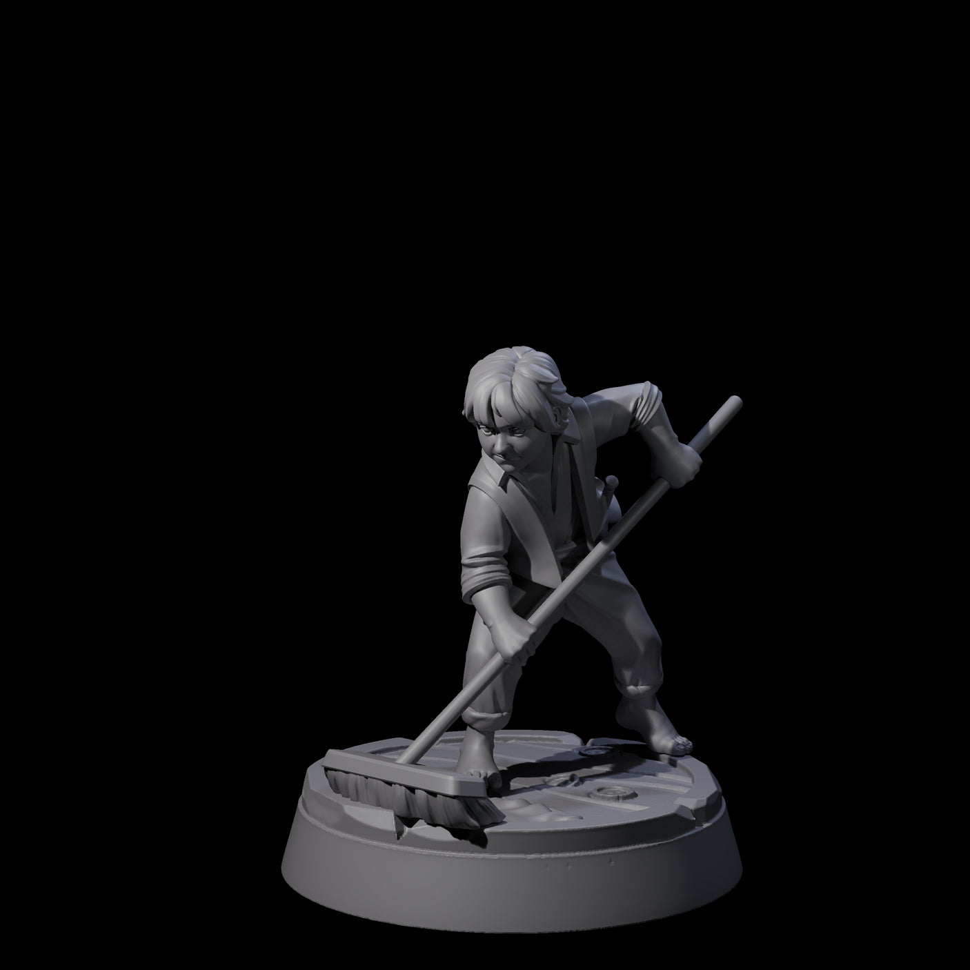 Hard Working Human Cabin Boy Miniature for Dungeons and Dragons, Pathfinder or other TTRPGs