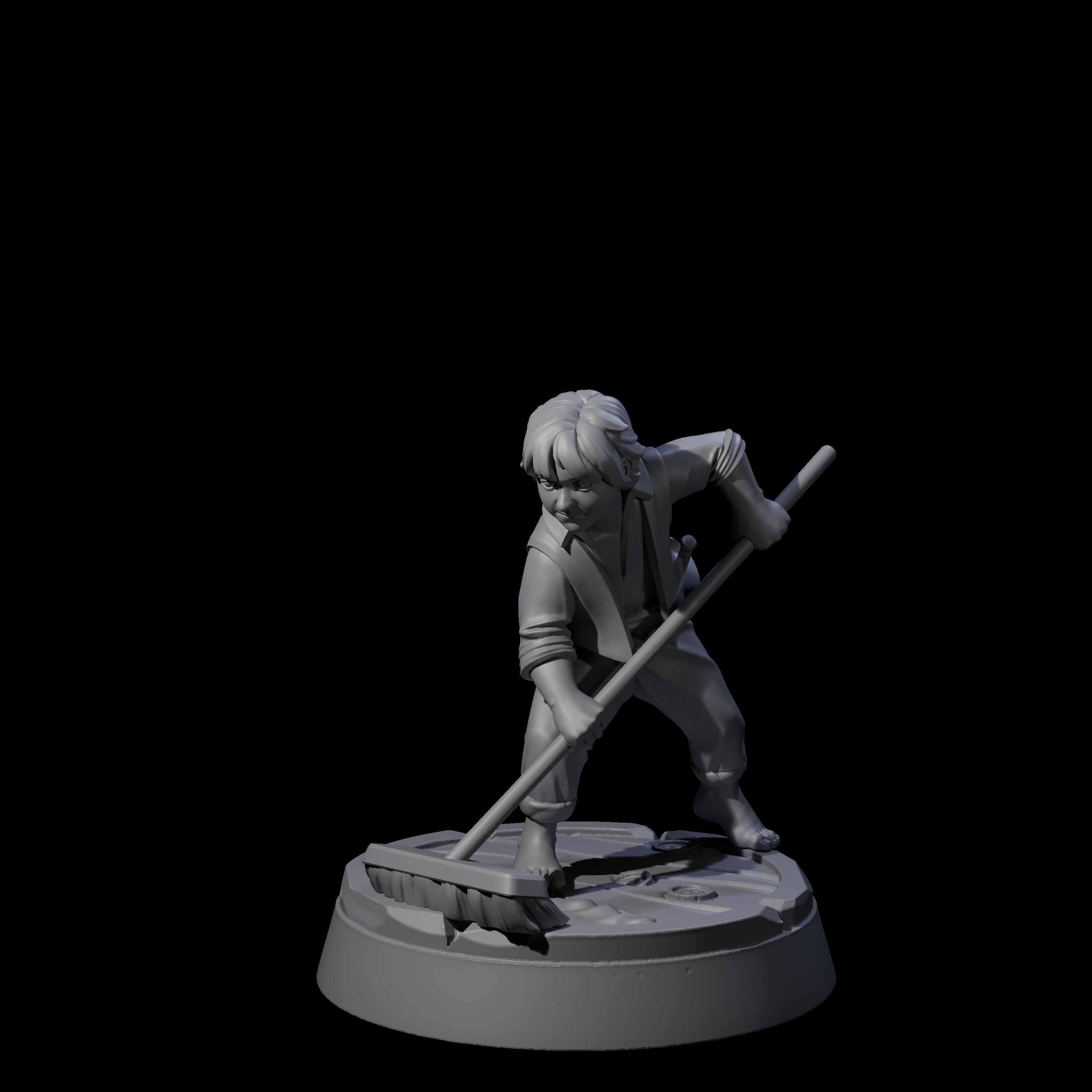 Hard Working Human Cabin Boy Miniature for Dungeons and Dragons, Pathfinder or other TTRPGs