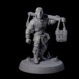 Hard Working Villager A Miniature for Dungeons and Dragons, Pathfinder or other TTRPGs