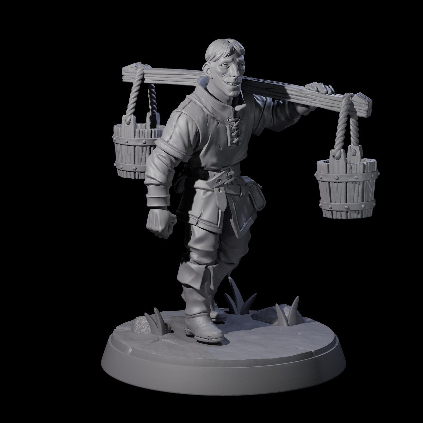 Hard Working Villager A Miniature for Dungeons and Dragons, Pathfinder or other TTRPGs