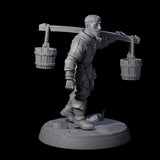 Hard Working Villager A Miniature for Dungeons and Dragons, Pathfinder or other TTRPGs