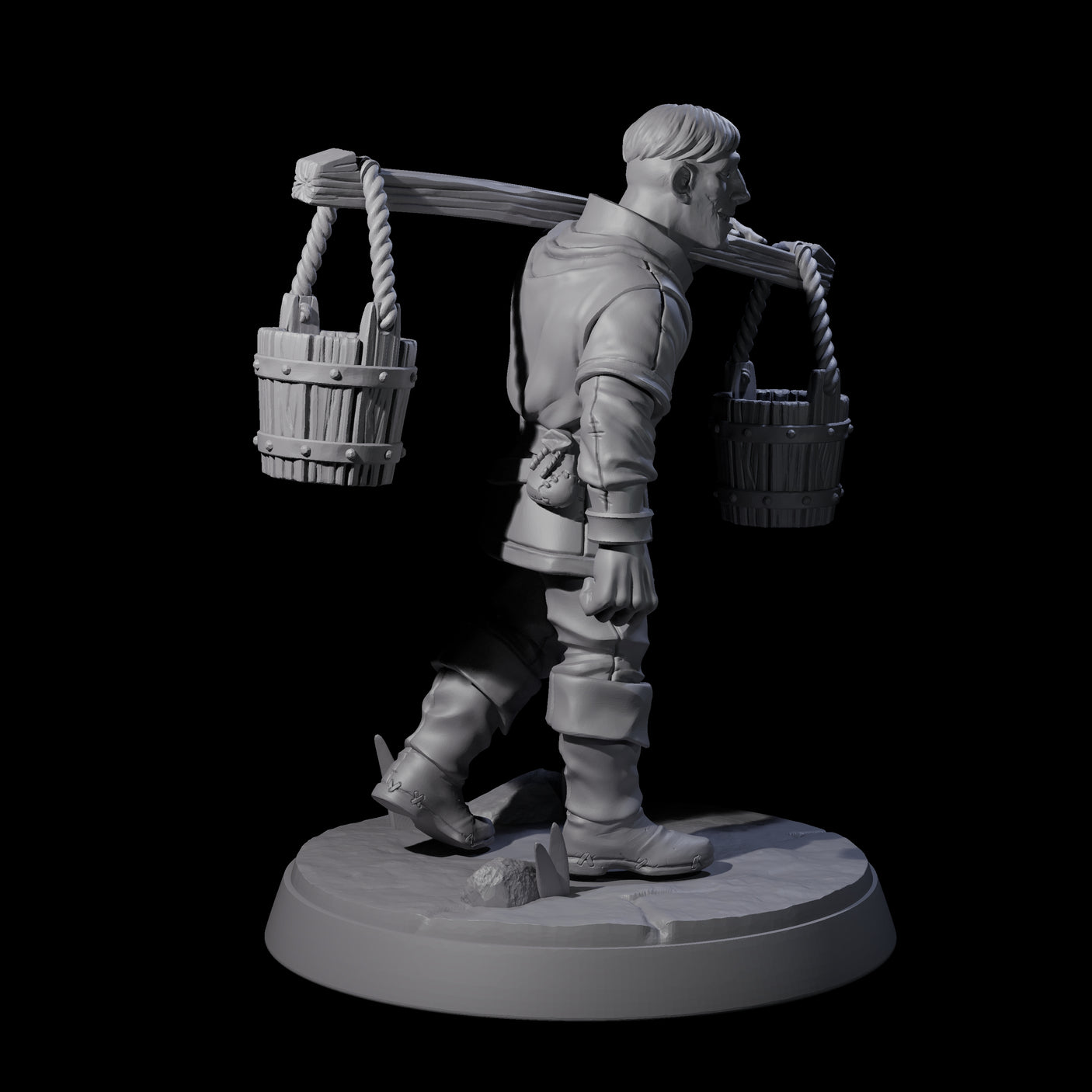 Hard Working Villager A Miniature for Dungeons and Dragons, Pathfinder or other TTRPGs