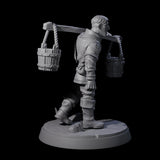 Hard Working Villager A Miniature for Dungeons and Dragons, Pathfinder or other TTRPGs