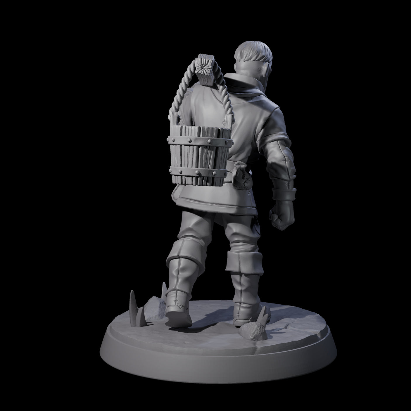 Hard Working Villager A Miniature for Dungeons and Dragons, Pathfinder or other TTRPGs