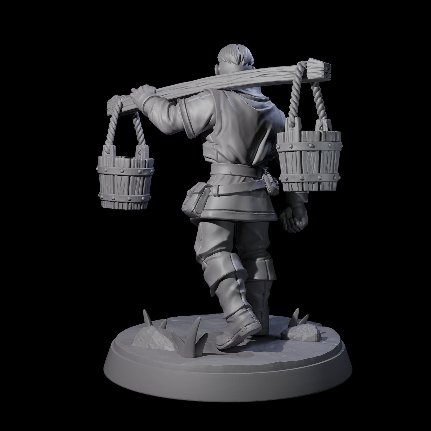 Hard Working Villager A Miniature for Dungeons and Dragons, Pathfinder or other TTRPGs