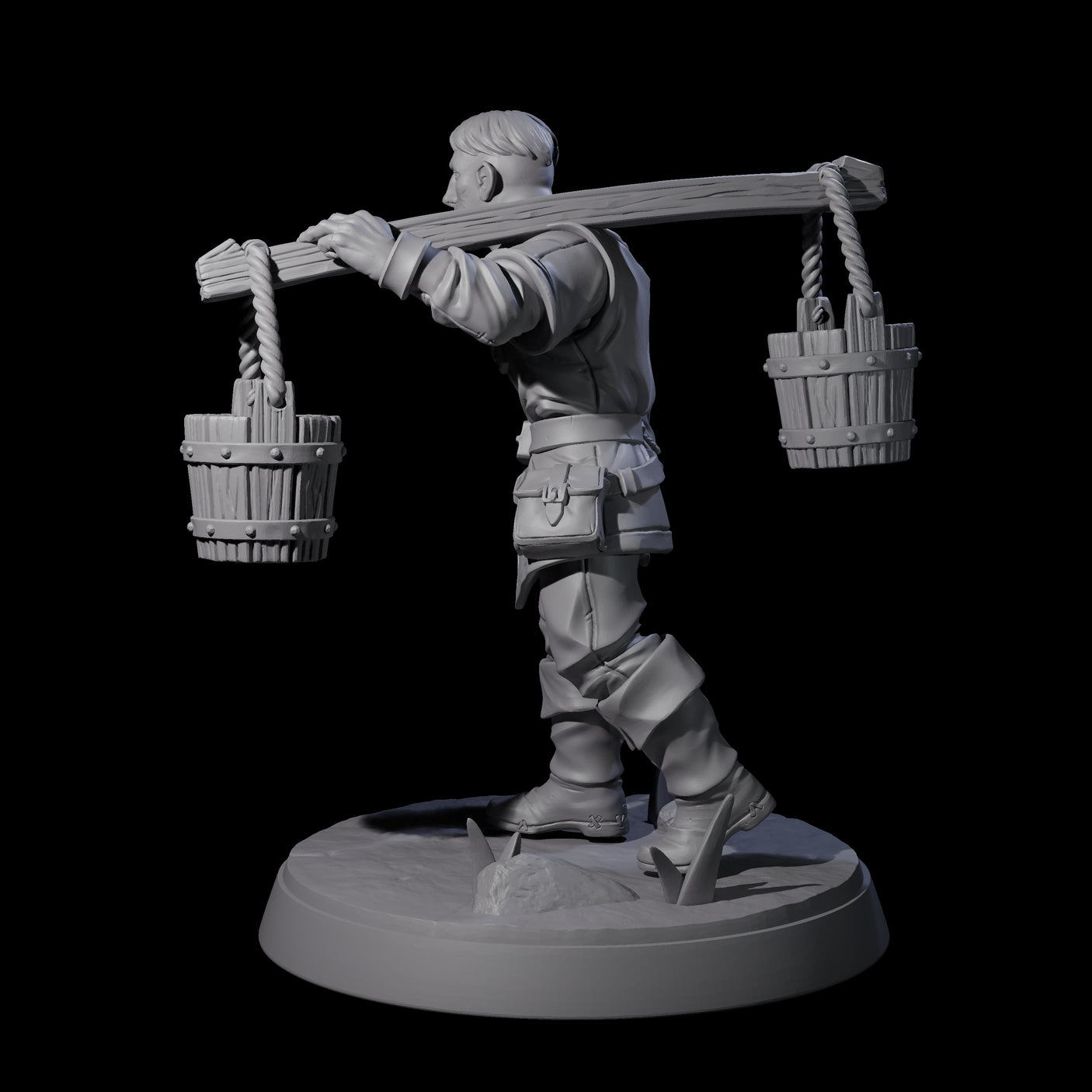 Hard Working Villager A Miniature for Dungeons and Dragons, Pathfinder or other TTRPGs