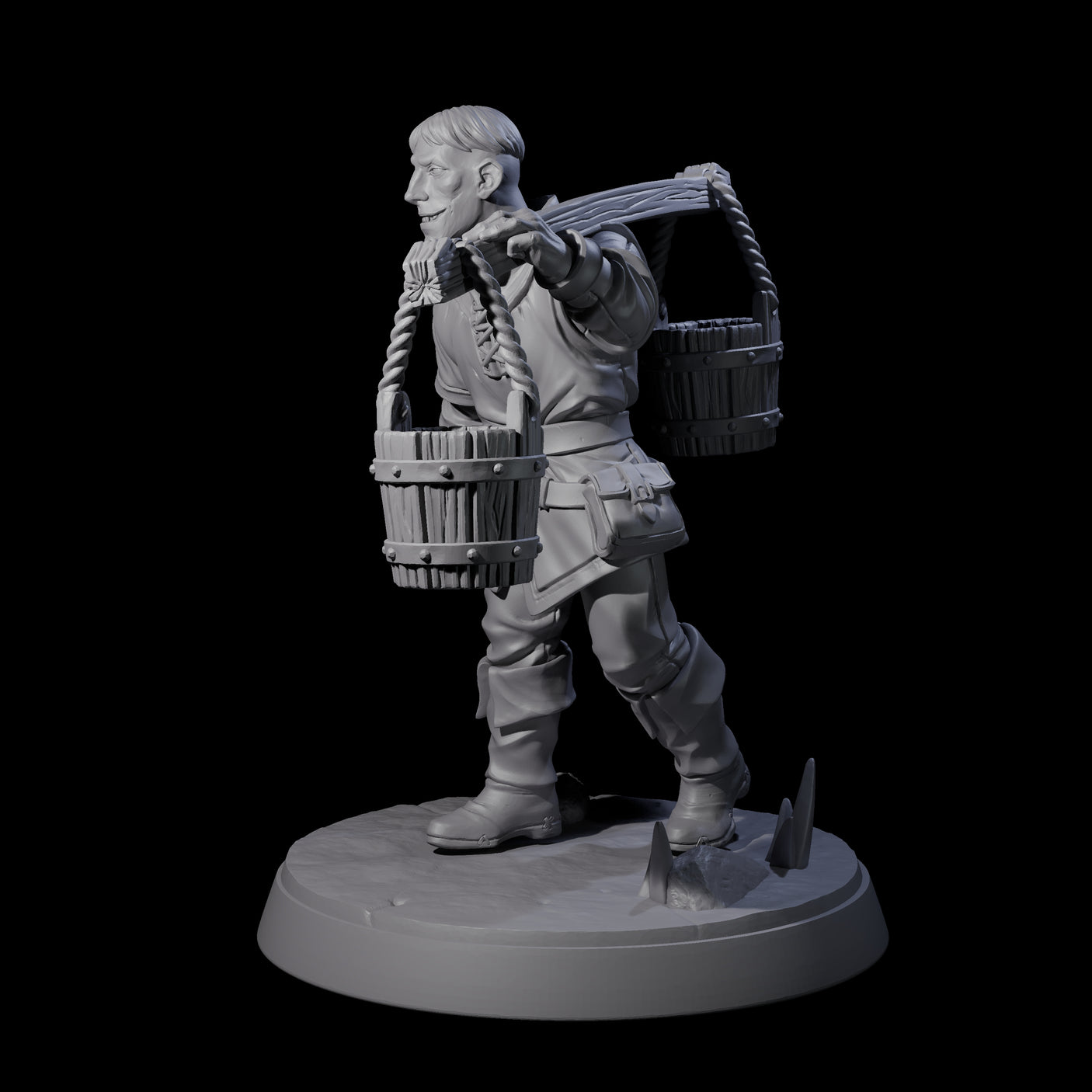 Hard Working Villager A Miniature for Dungeons and Dragons, Pathfinder or other TTRPGs