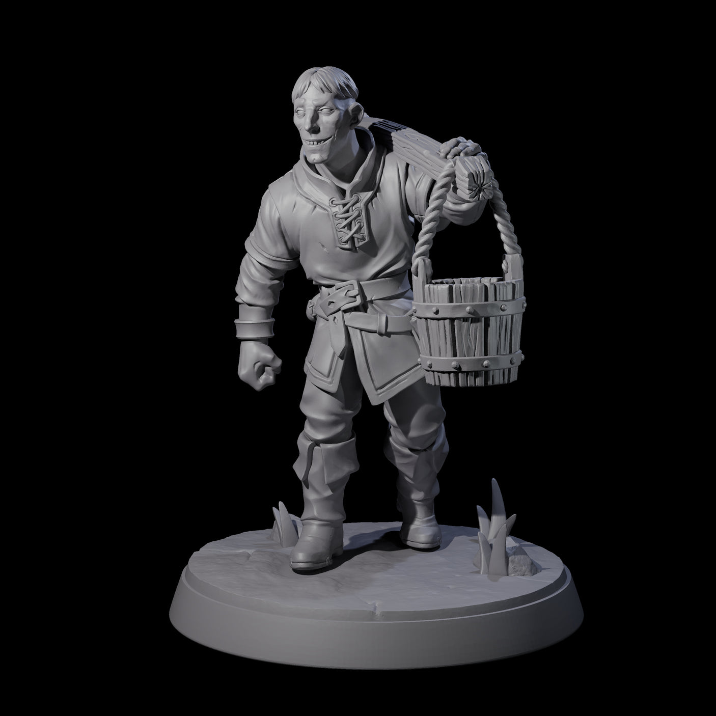 Hard Working Villager A Miniature for Dungeons and Dragons, Pathfinder or other TTRPGs