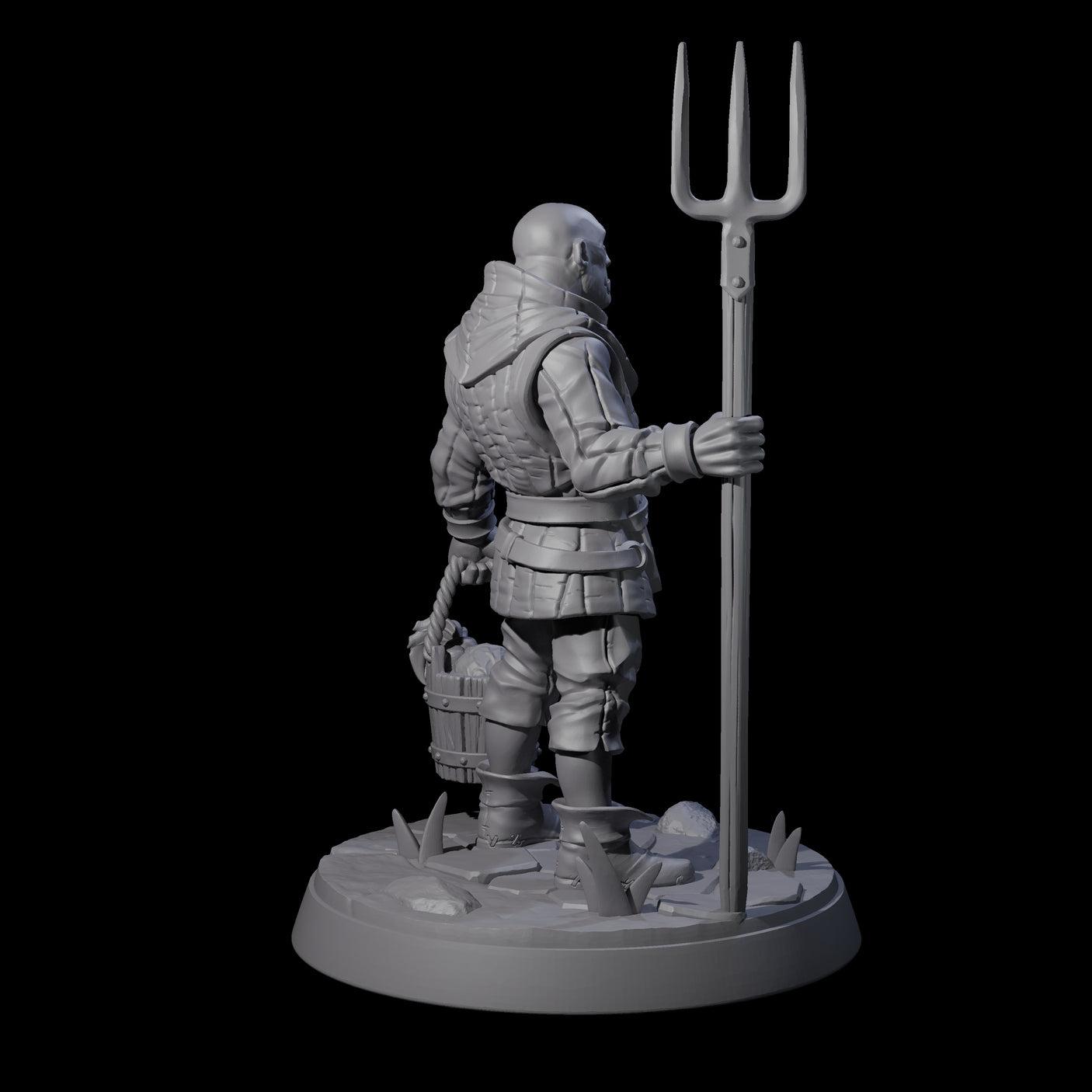 Hard Working Villager B Miniature for Dungeons and Dragons, Pathfinder or other TTRPGs