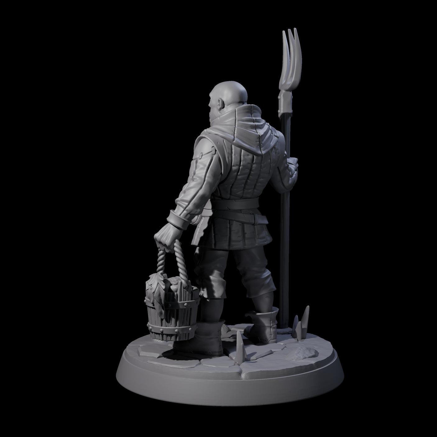 Hard Working Villager B Miniature for Dungeons and Dragons, Pathfinder or other TTRPGs