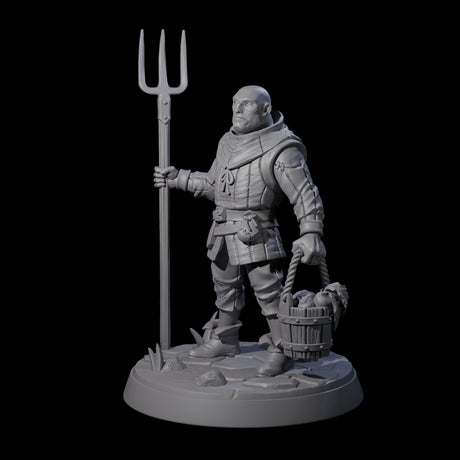 Hard Working Villager B Miniature for Dungeons and Dragons, Pathfinder or other TTRPGs
