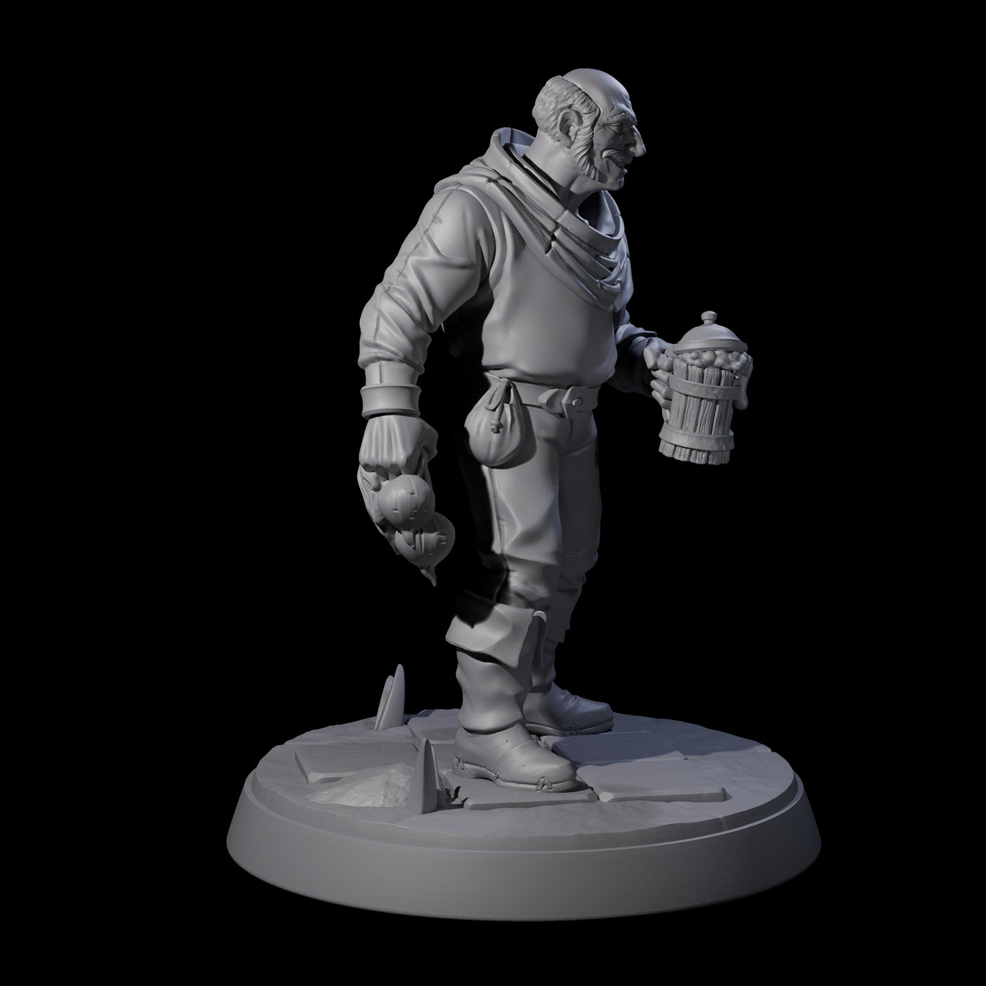 Hard Working Villager C Miniature for Dungeons and Dragons, Pathfinder or other TTRPGs