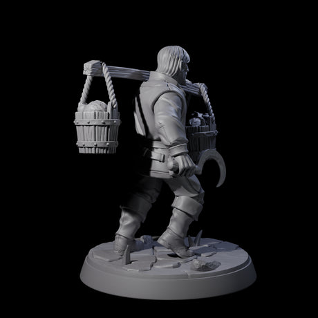 Hard Working Villager D Miniature for Dungeons and Dragons, Pathfinder or other TTRPGs