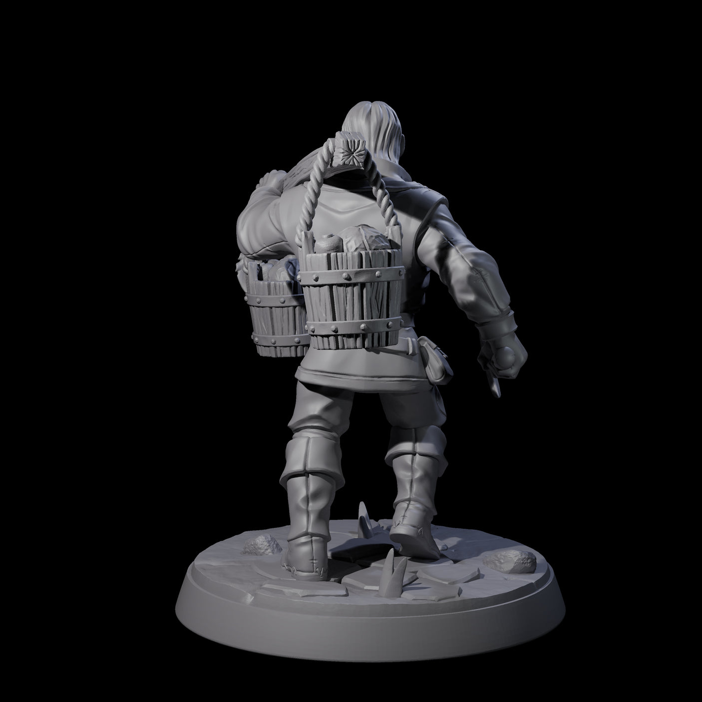 Hard Working Villager D Miniature for Dungeons and Dragons, Pathfinder or other TTRPGs
