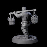 Hard Working Villager D Miniature for Dungeons and Dragons, Pathfinder or other TTRPGs