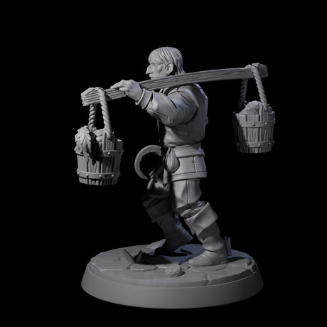 Hard Working Villager D Miniature for Dungeons and Dragons, Pathfinder or other TTRPGs