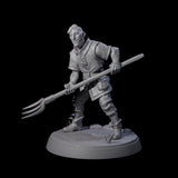 Hard Working Villager E Miniature for Dungeons and Dragons, Pathfinder or other TTRPGs