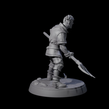 Hard Working Villager E Miniature for Dungeons and Dragons, Pathfinder or other TTRPGs