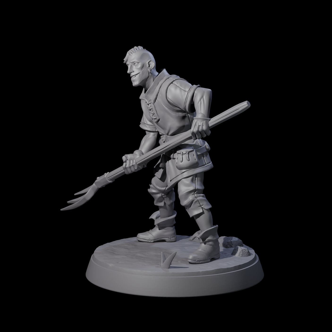 Hard Working Villager E Miniature for Dungeons and Dragons, Pathfinder or other TTRPGs
