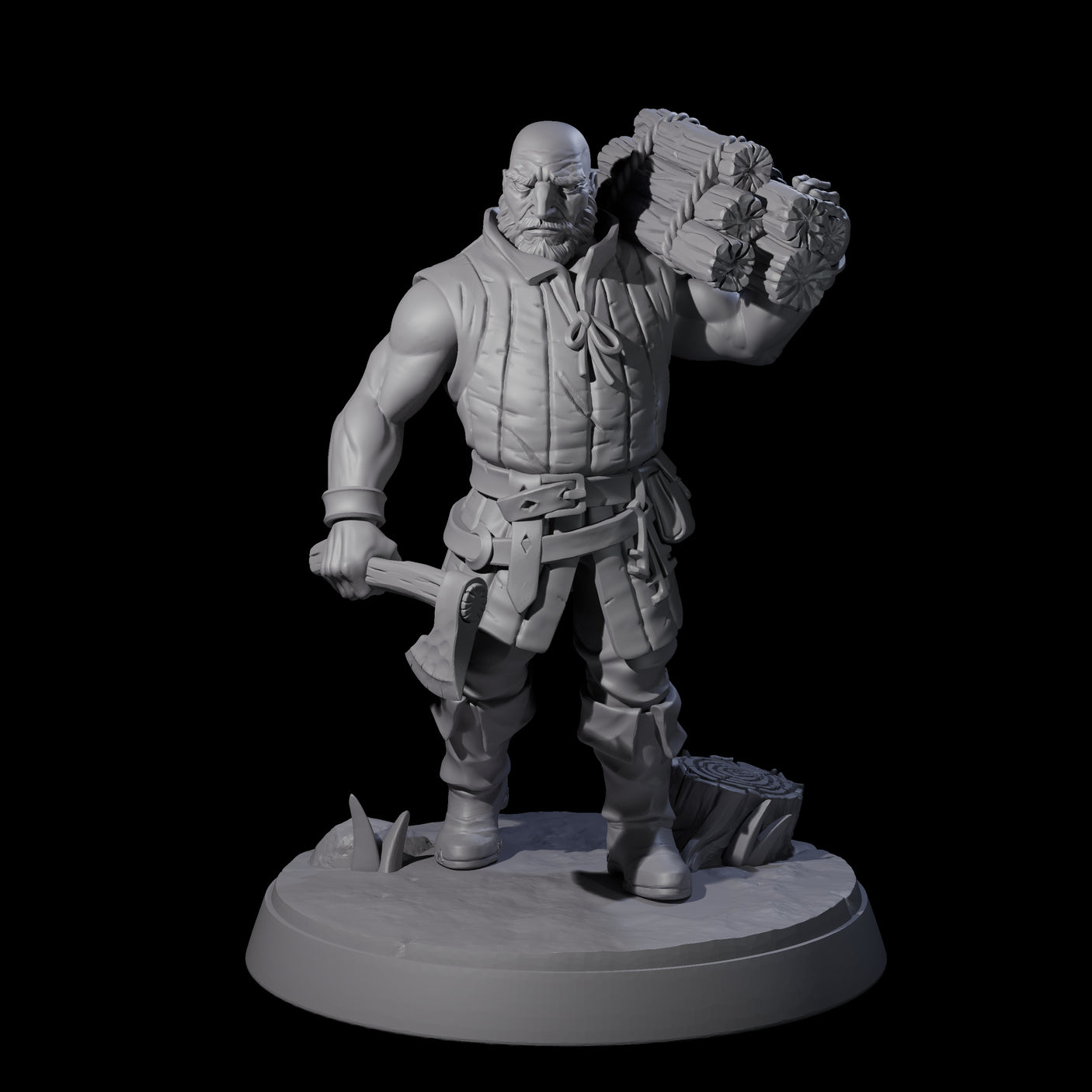 Hard Working Villager F Miniature for Dungeons and Dragons, Pathfinder or other TTRPGs