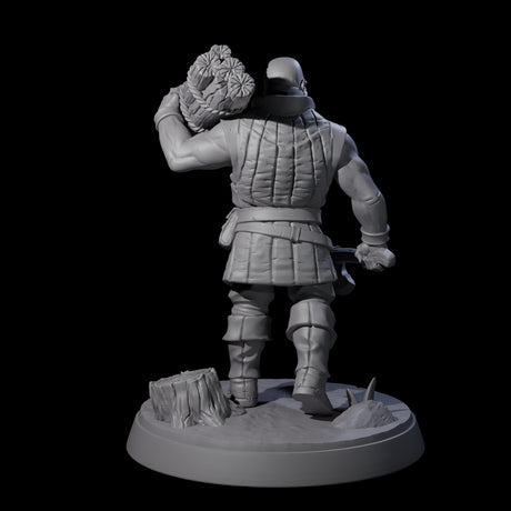 Hard Working Villager F Miniature for Dungeons and Dragons, Pathfinder or other TTRPGs