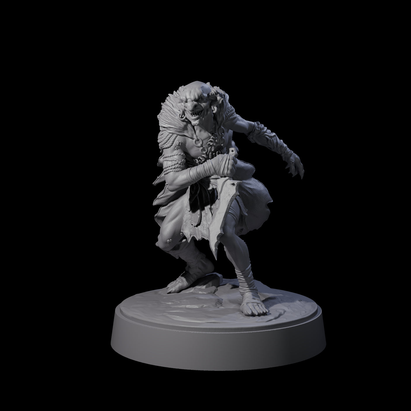 Hardy Goblin Scavenger A Miniature for Dungeons and Dragons, Pathfinder or other TTRPGs