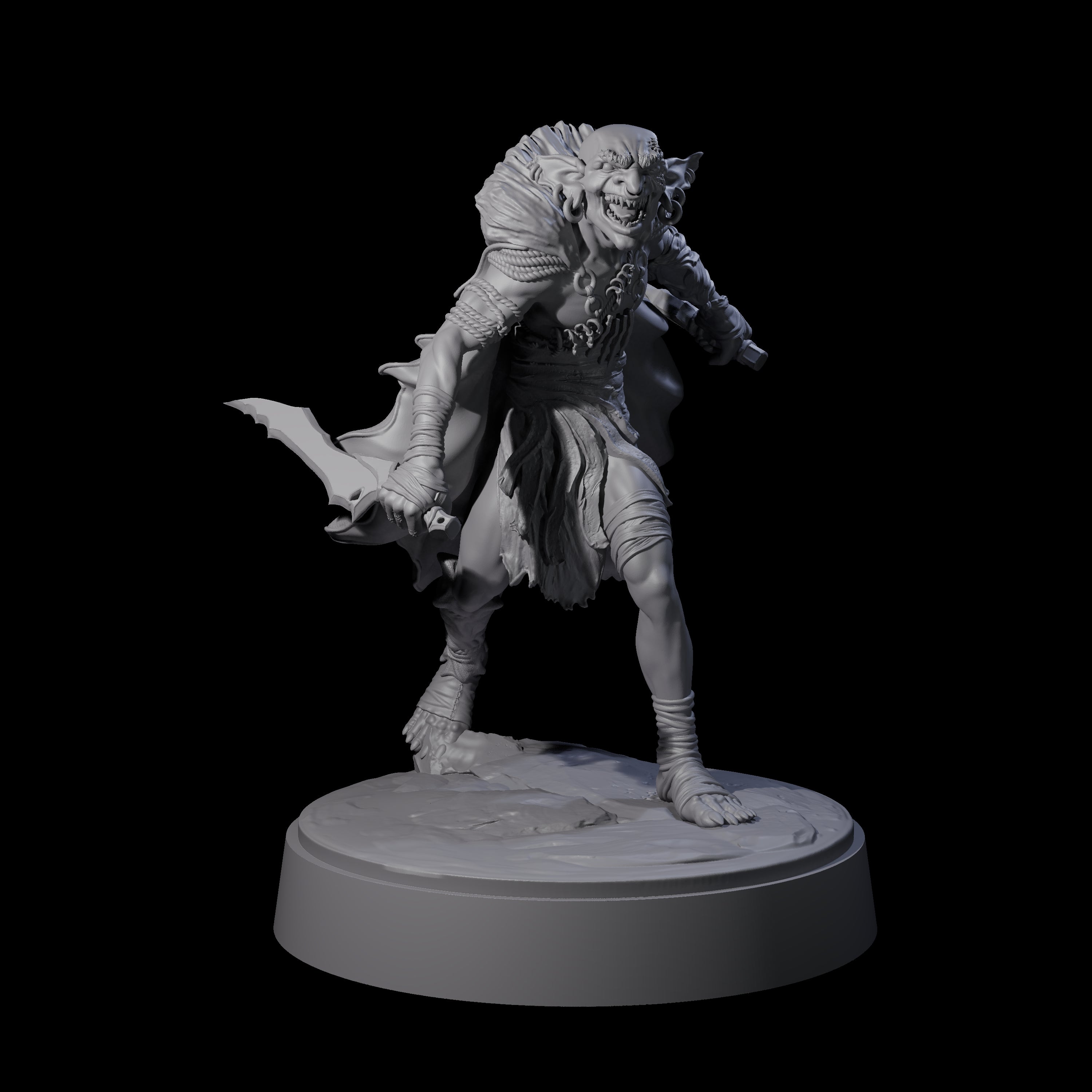 Hardy Goblin Scavenger B Miniature for Dungeons and Dragons, Pathfinder or other TTRPGs