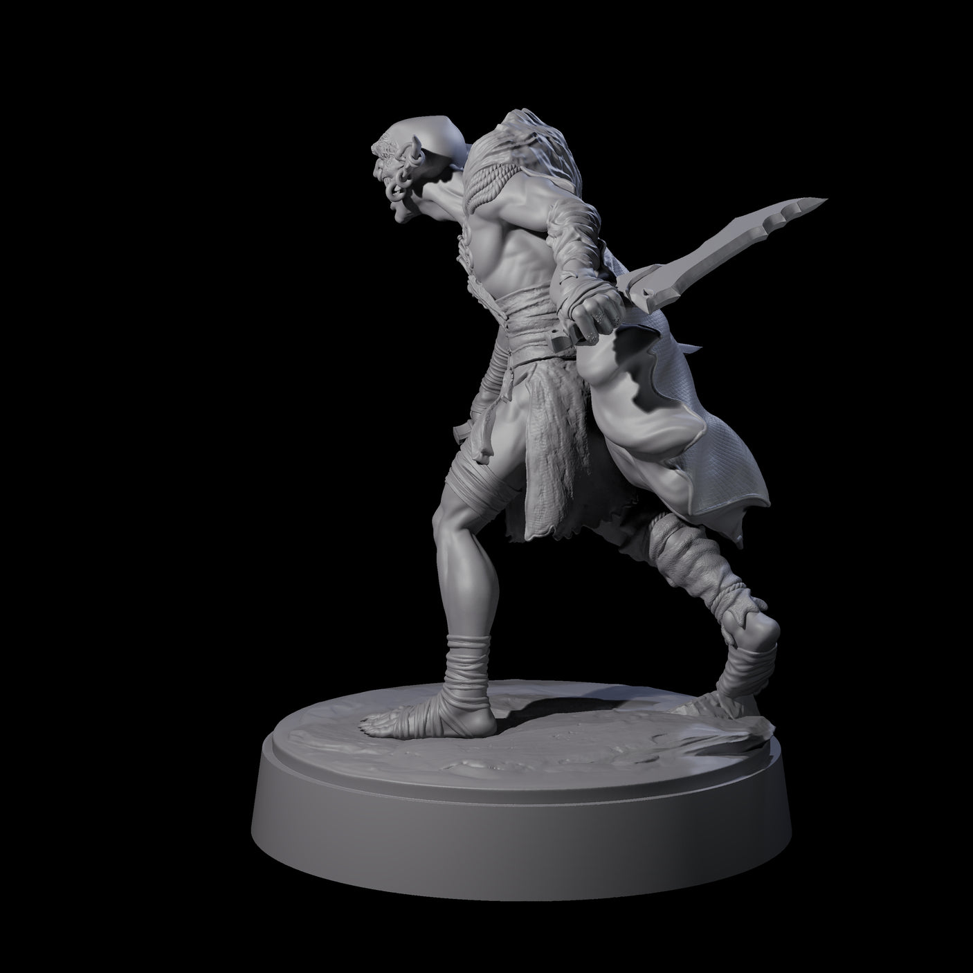 Hardy Goblin Scavenger B Miniature for Dungeons and Dragons, Pathfinder or other TTRPGs