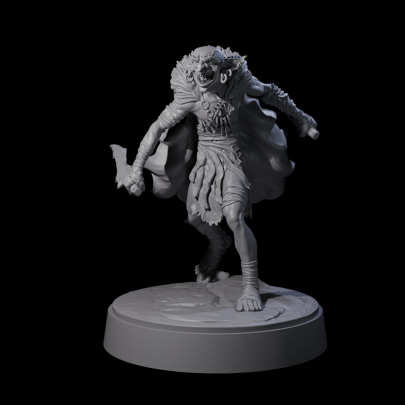 Hardy Goblin Scavenger B Miniature for Dungeons and Dragons, Pathfinder or other TTRPGs
