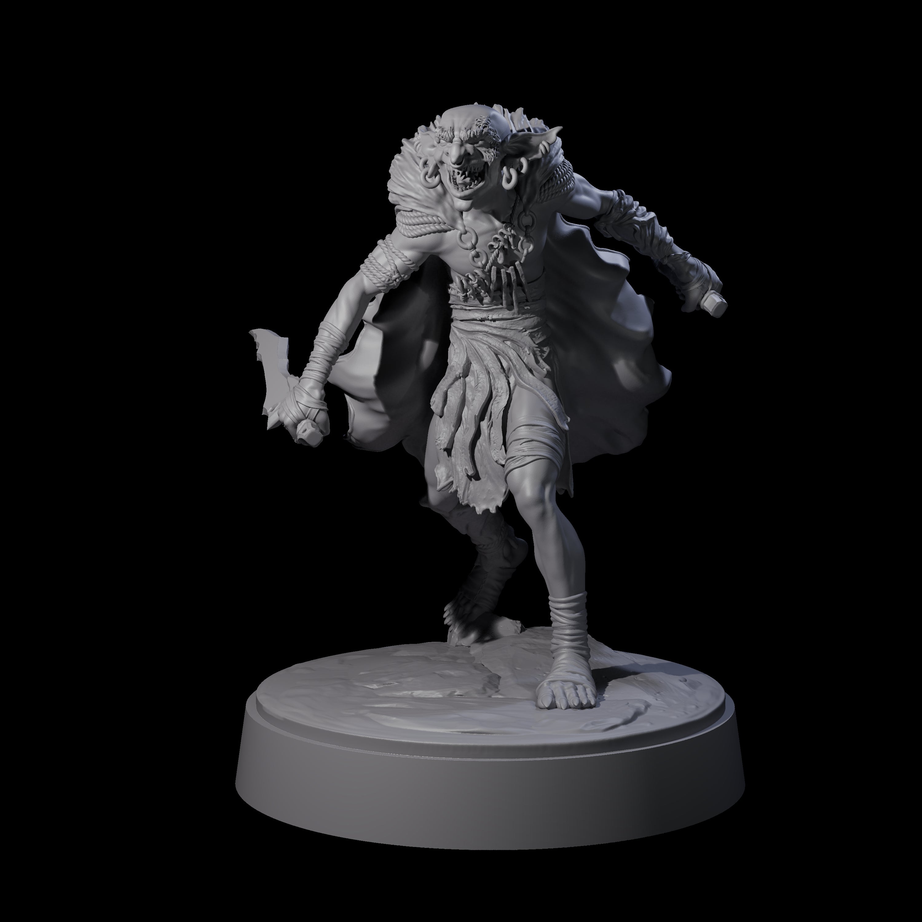 Hardy Goblin Scavenger B Miniature for Dungeons and Dragons, Pathfinder or other TTRPGs
