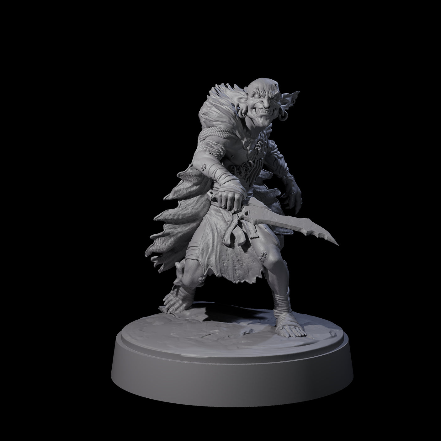 Hardy Goblin Scavenger C Miniature for Dungeons and Dragons, Pathfinder or other TTRPGs