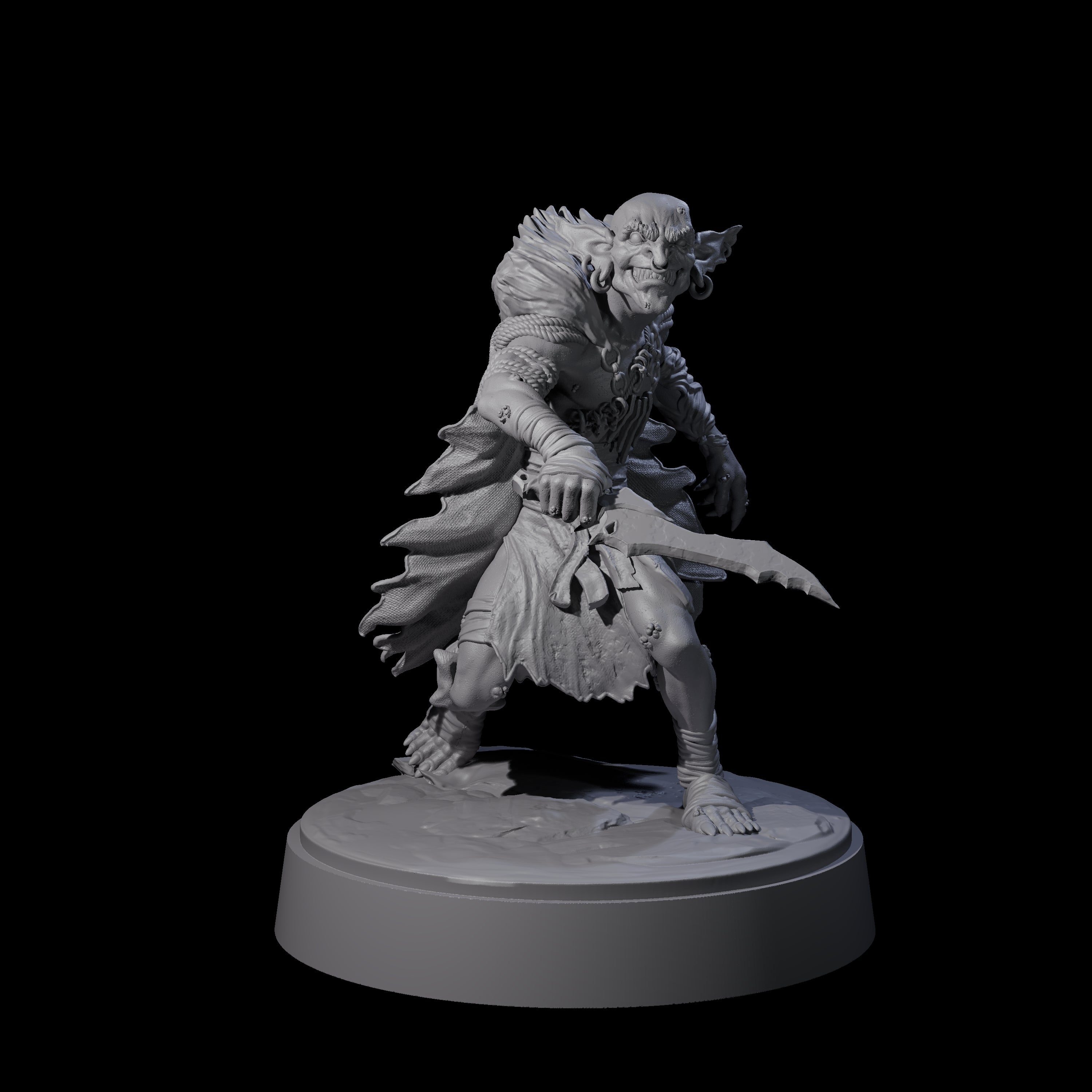 Hardy Goblin Scavenger C Miniature for Dungeons and Dragons, Pathfinder or other TTRPGs