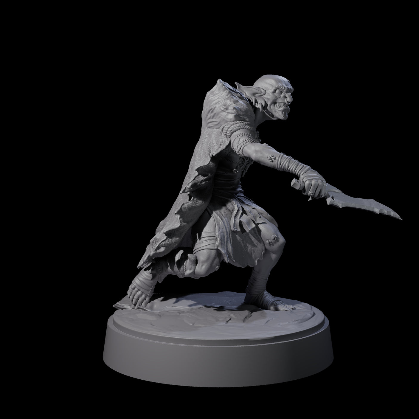 Hardy Goblin Scavenger C Miniature for Dungeons and Dragons, Pathfinder or other TTRPGs
