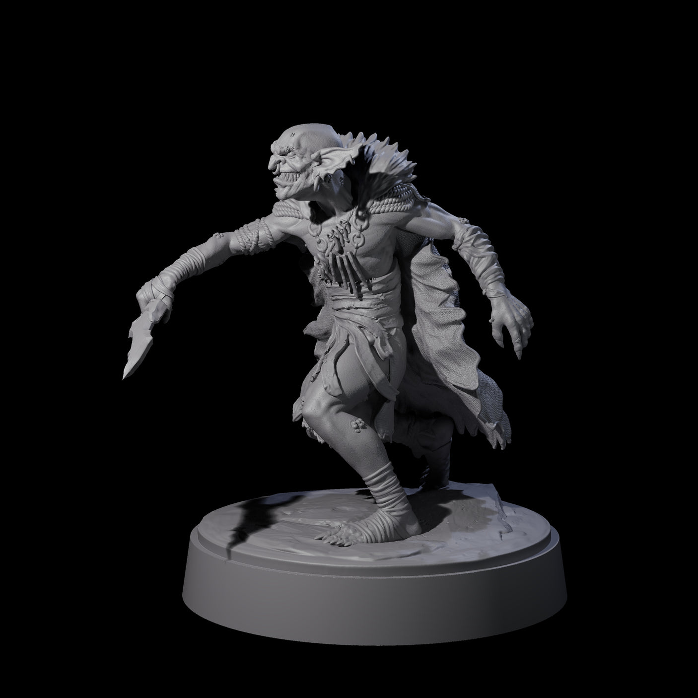 Hardy Goblin Scavenger C Miniature for Dungeons and Dragons, Pathfinder or other TTRPGs