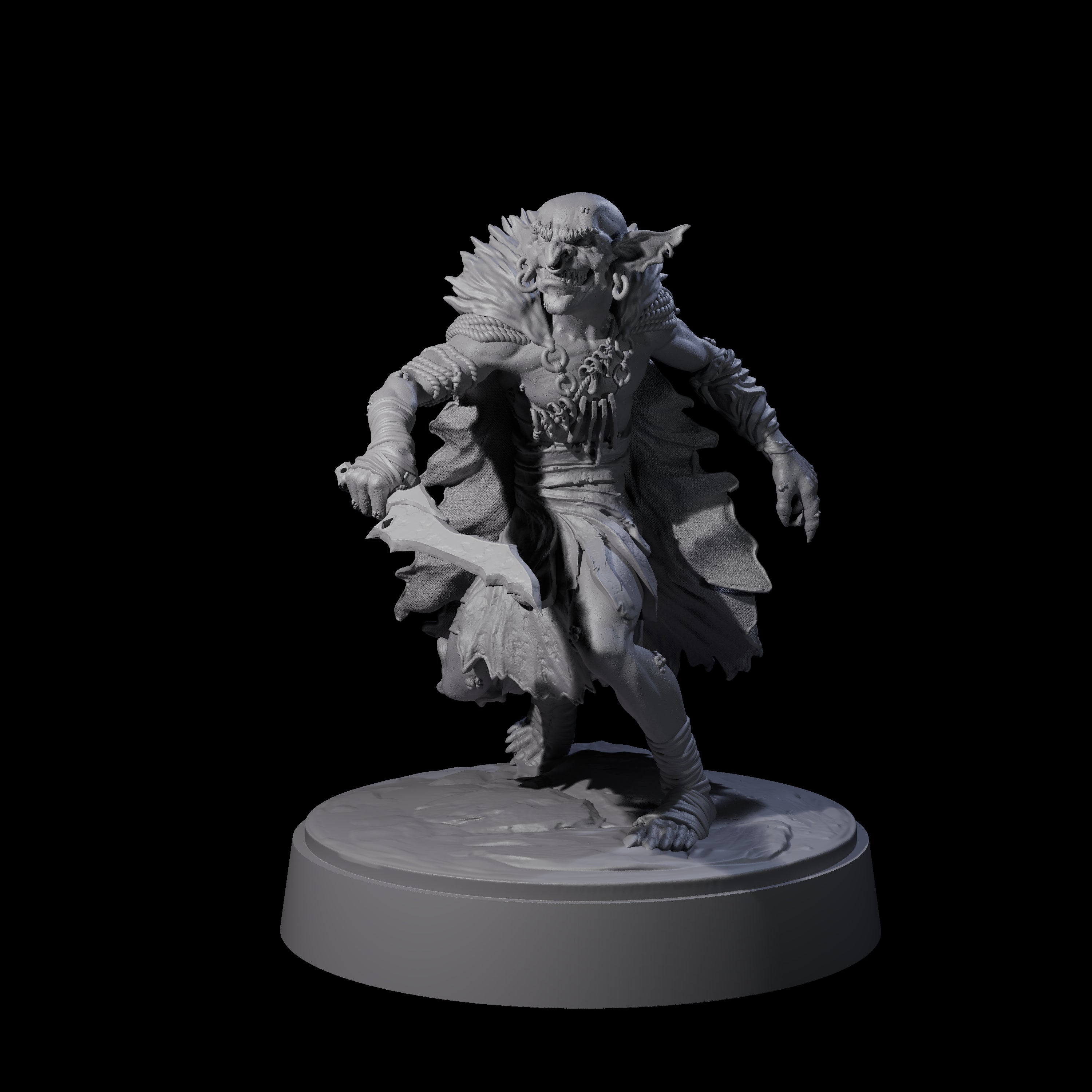 Hardy Goblin Scavenger C Miniature for Dungeons and Dragons, Pathfinder or other TTRPGs