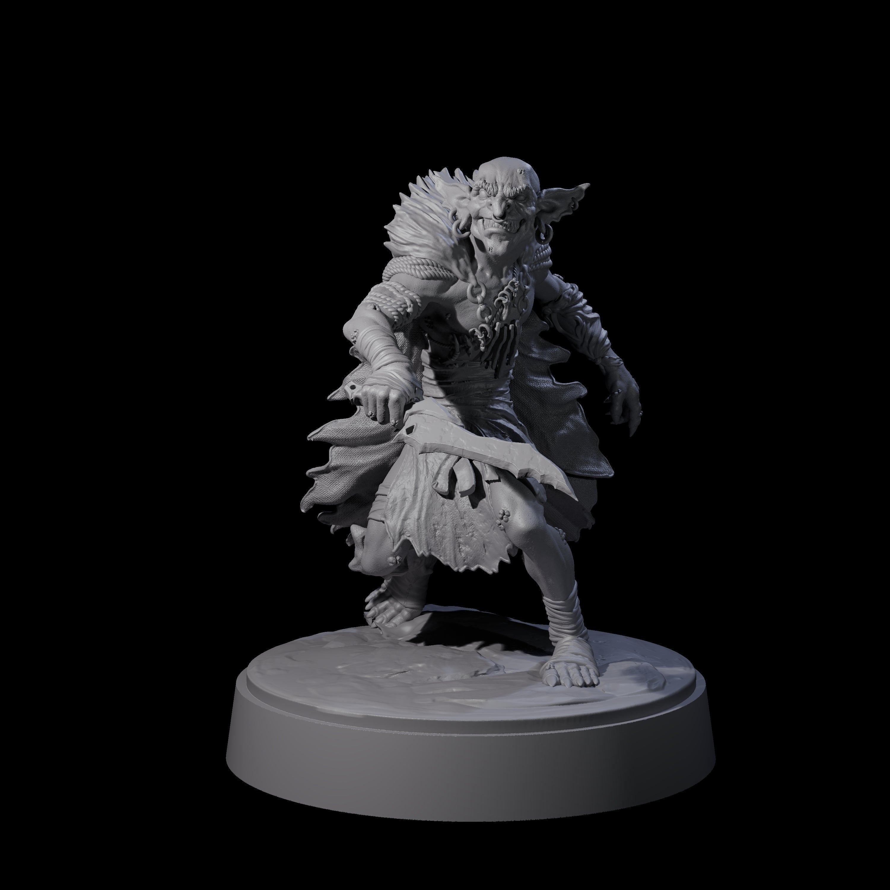 Hardy Goblin Scavenger C Miniature for Dungeons and Dragons, Pathfinder or other TTRPGs