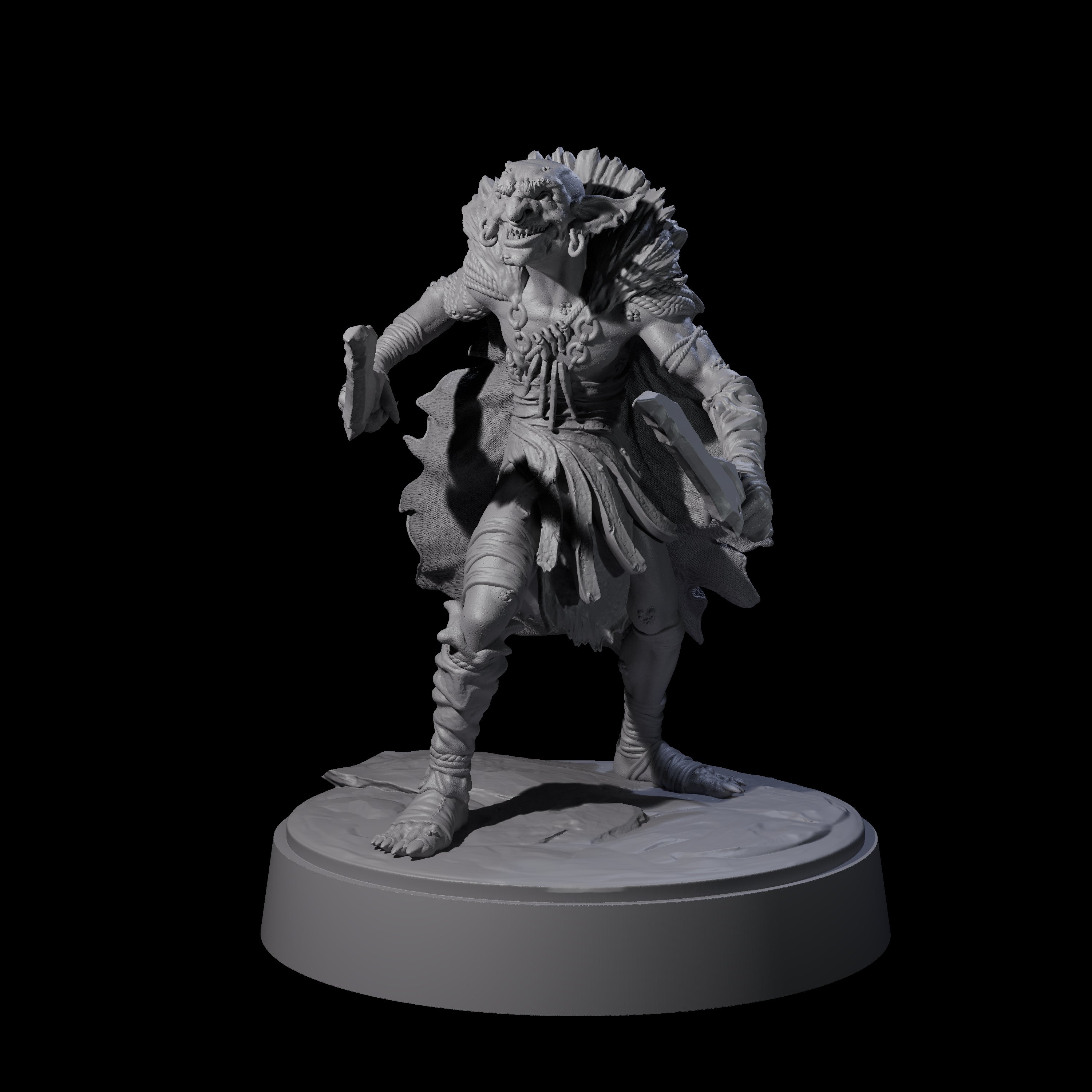Hardy Goblin Scavenger D Miniature for Dungeons and Dragons, Pathfinder or other TTRPGs