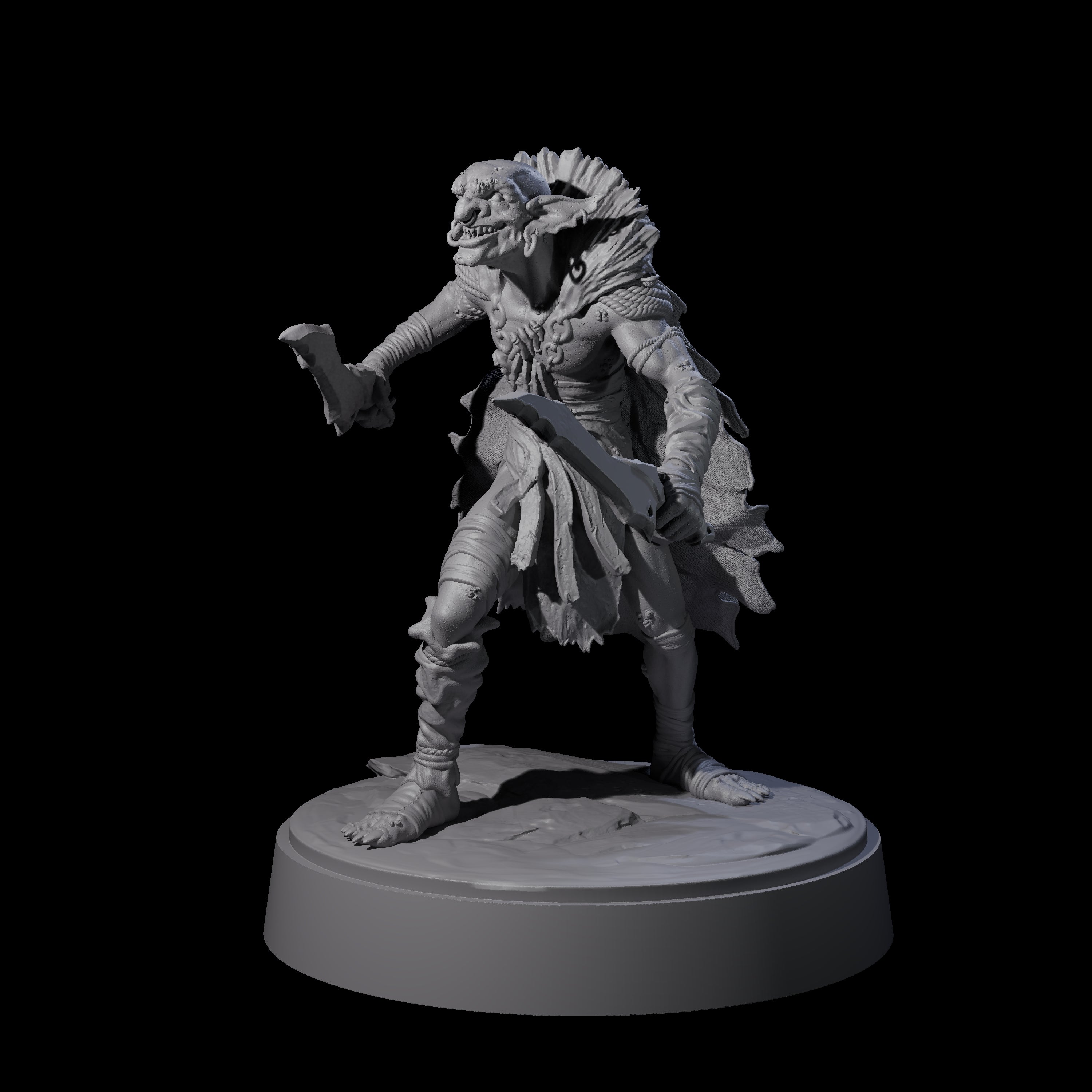 Hardy Goblin Scavenger D Miniature for Dungeons and Dragons, Pathfinder or other TTRPGs