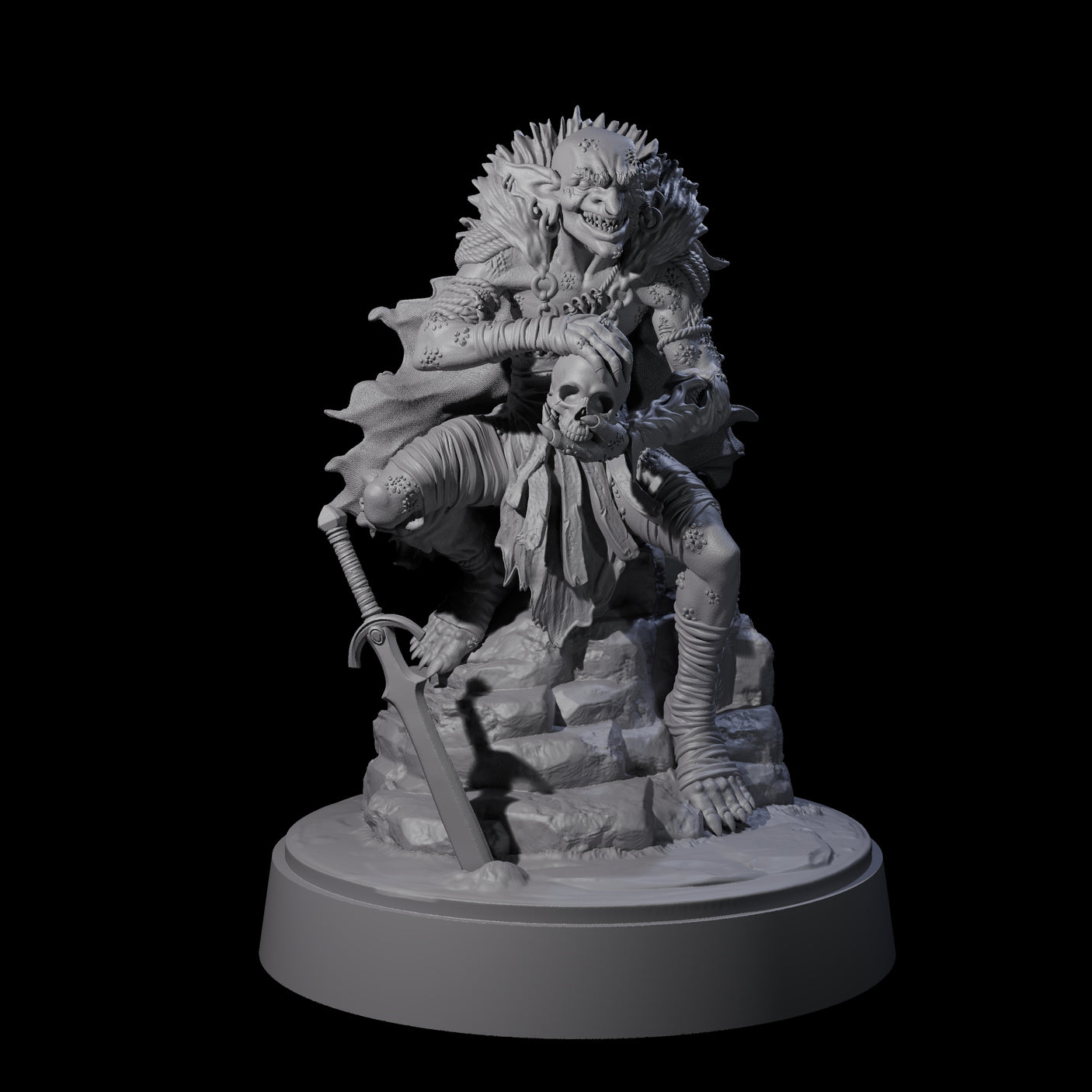 Hardy Goblin Scavenger E Miniature for Dungeons and Dragons, Pathfinder or other TTRPGs