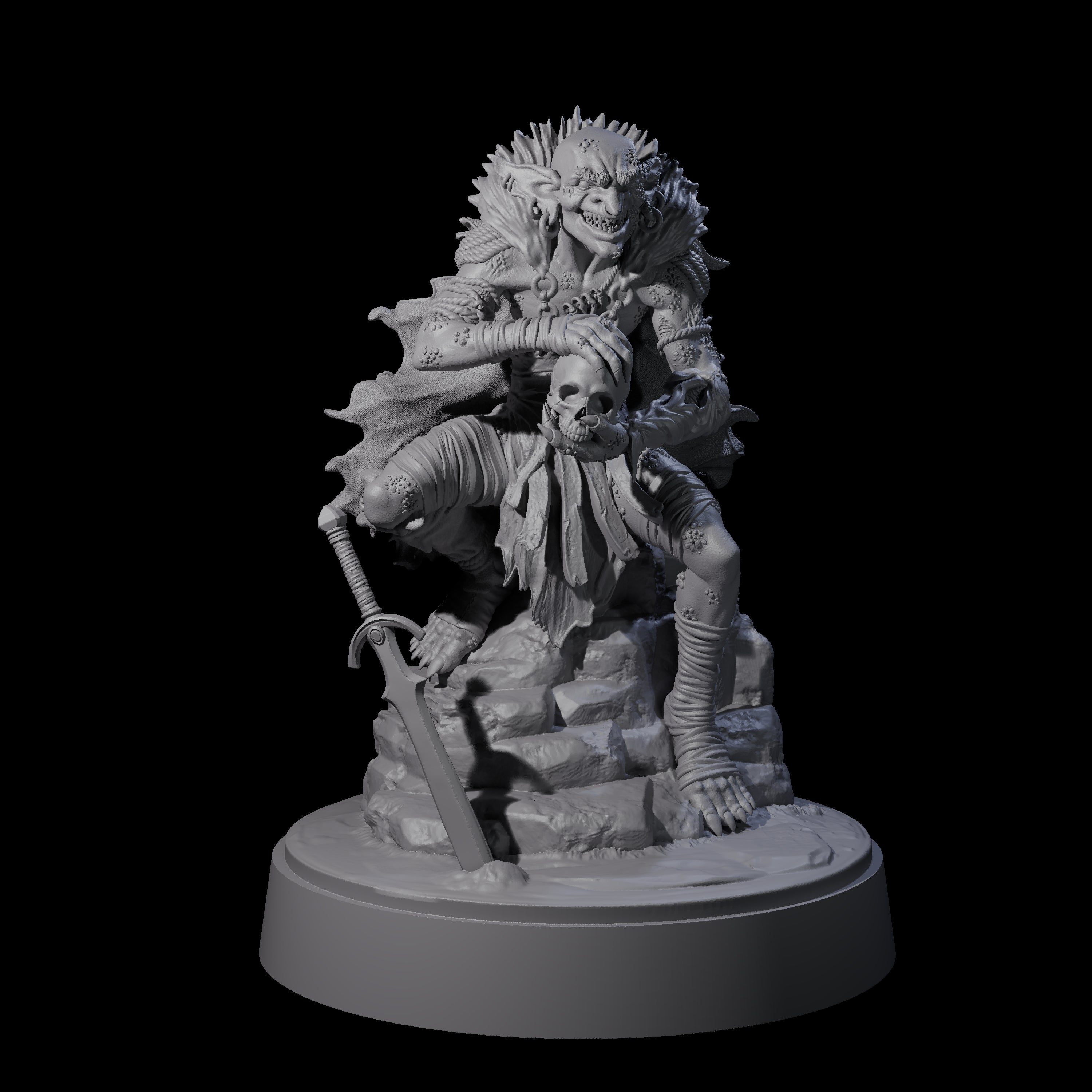 Hardy Goblin Scavenger E Miniature for Dungeons and Dragons, Pathfinder or other TTRPGs