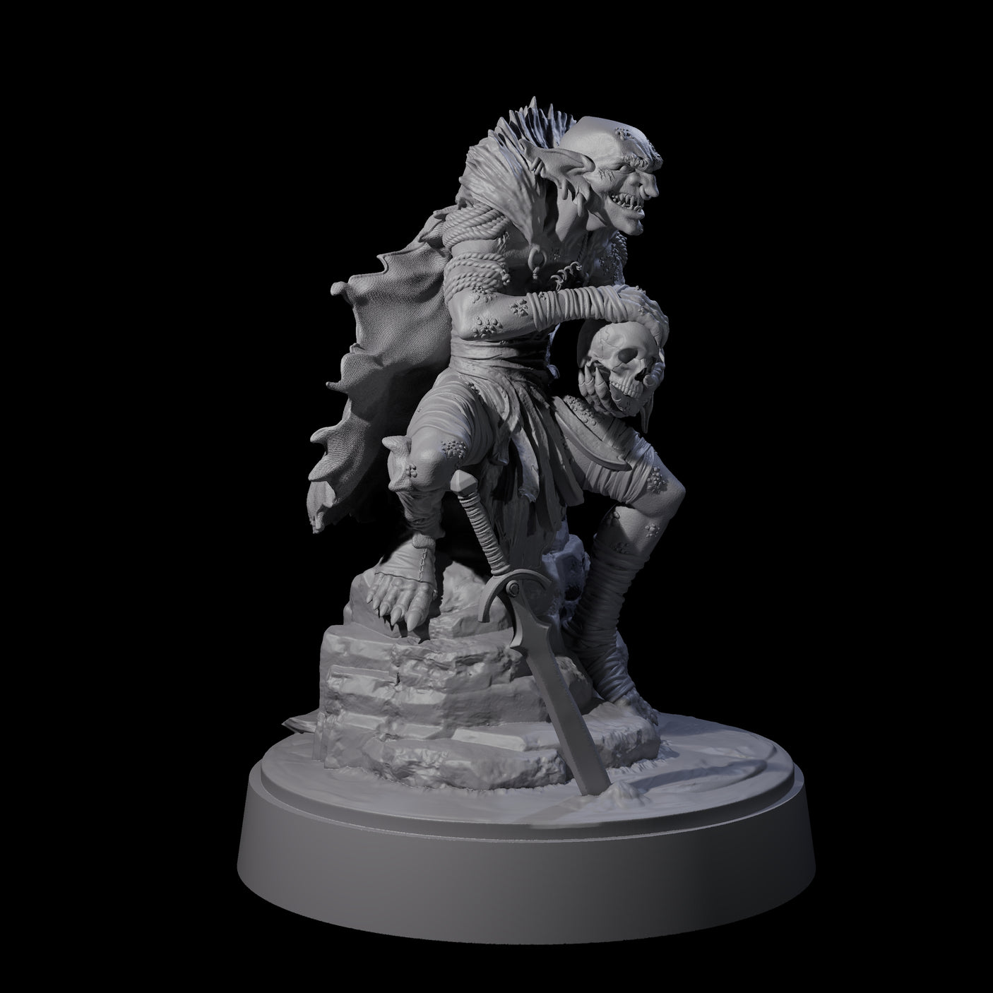 Hardy Goblin Scavenger E Miniature for Dungeons and Dragons, Pathfinder or other TTRPGs