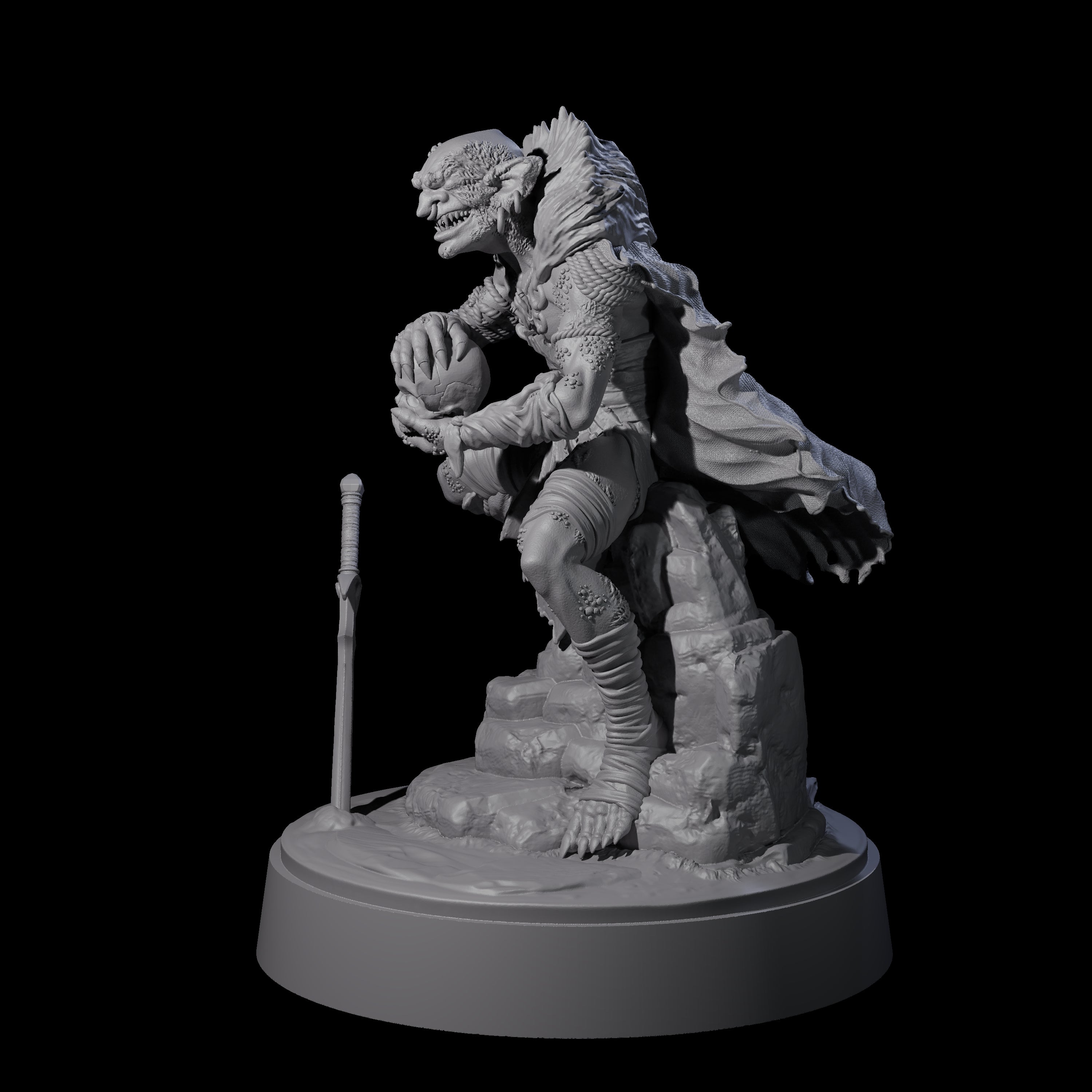 Hardy Goblin Scavenger E Miniature for Dungeons and Dragons, Pathfinder or other TTRPGs