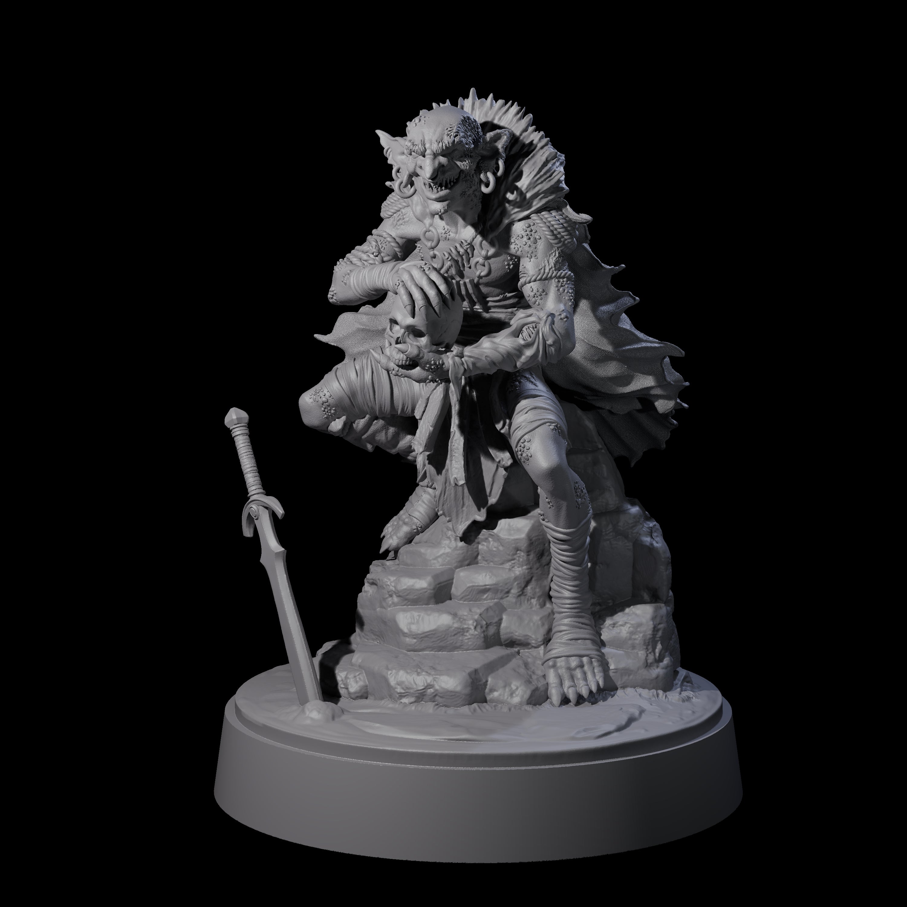 Hardy Goblin Scavenger E Miniature for Dungeons and Dragons, Pathfinder or other TTRPGs