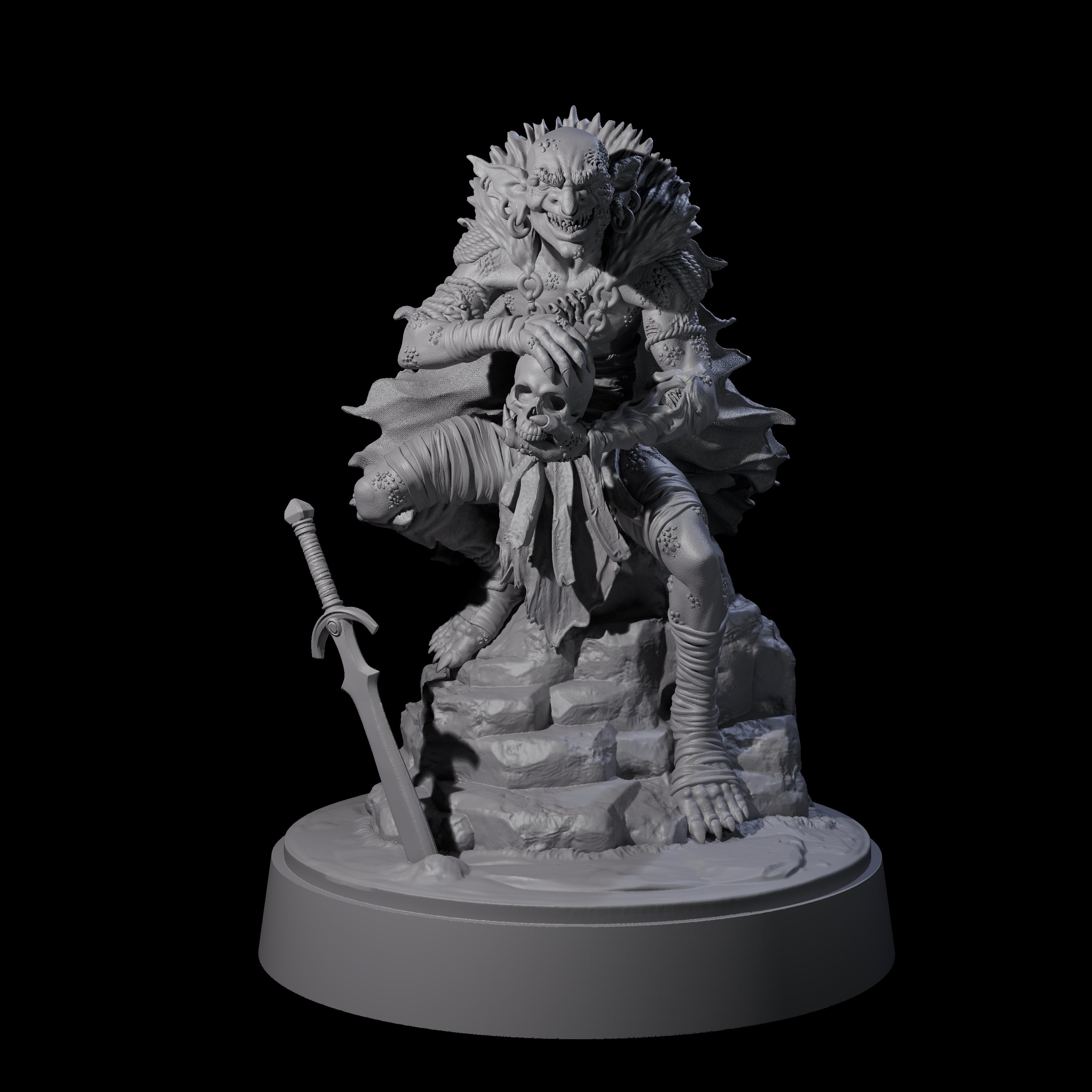 Hardy Goblin Scavenger E Miniature for Dungeons and Dragons, Pathfinder or other TTRPGs